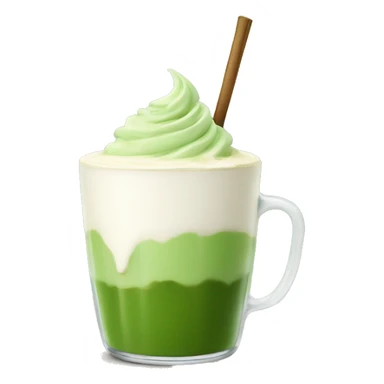 matcha latte with cream sticker