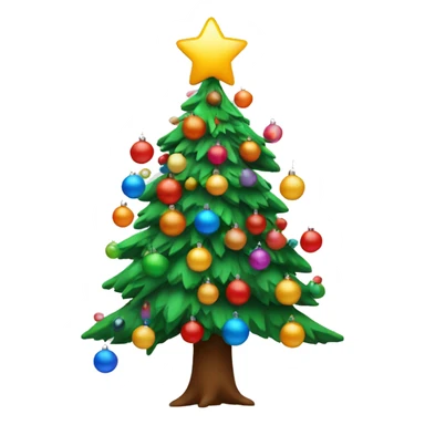 Christmas tree with lots of colour sticker