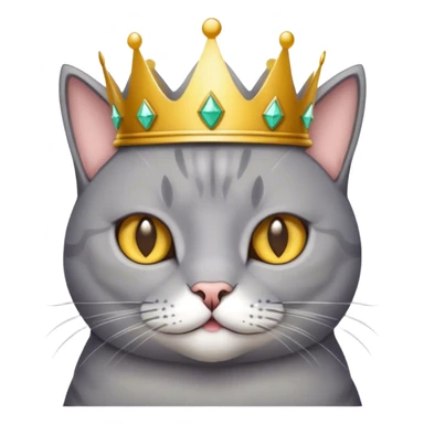 add a crown to this cat and make it more grey sticker