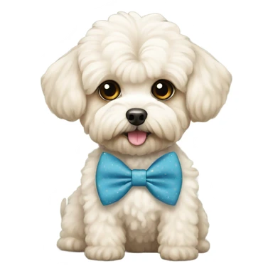 maltipoo with bow tie sticker