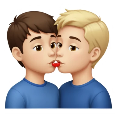Boys kissing sticker