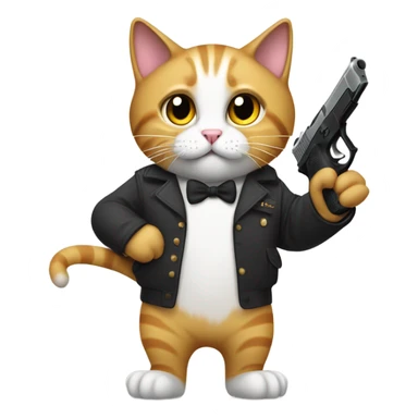 Cat holding a Glock 19 sticker