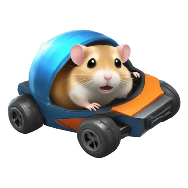 hamster playing rocket league  sticker