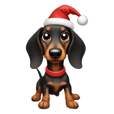 Christmas dachshund  sticker