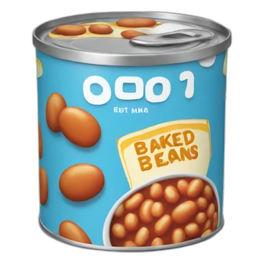 Baked beans tin sticker