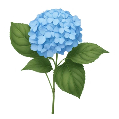 light blue hydrangea sticker