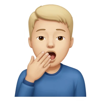 People Yawning with Hand on Mouth sticker