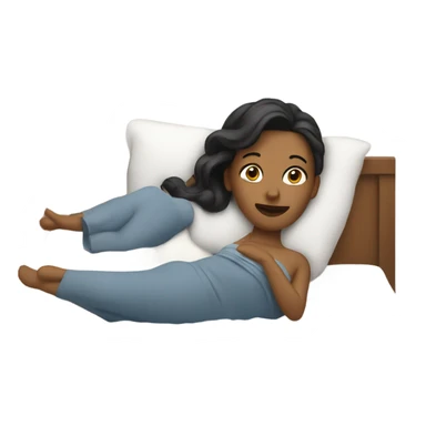 mom laying in bed sticker