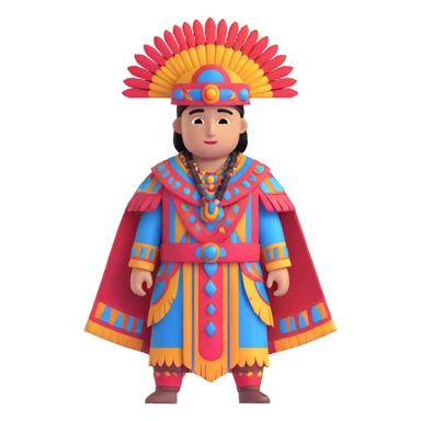 Toltec noble person with elaborate ceremonial outfit sticker