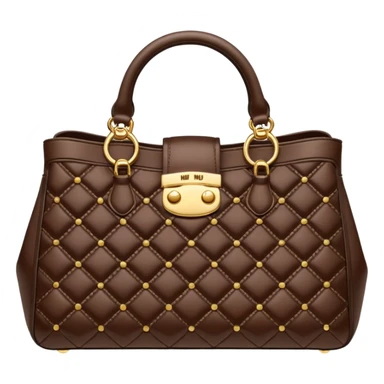 dark brown miu miu bag sticker