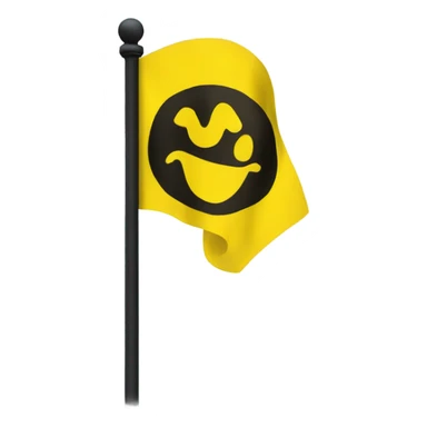 A smiley with a flag of Borussia dortmund in his hand sticker