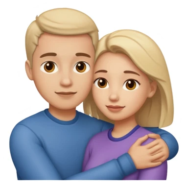 emoji de abrazar a papa y mama sticker