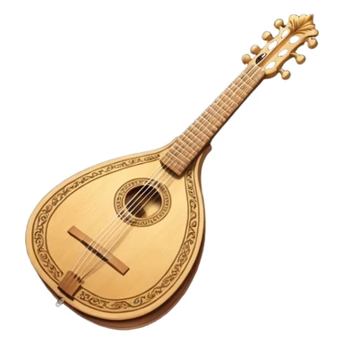 Baroque lute sticker
