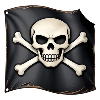 pirate flag with skull and crossbones, classic jolly roger sticker