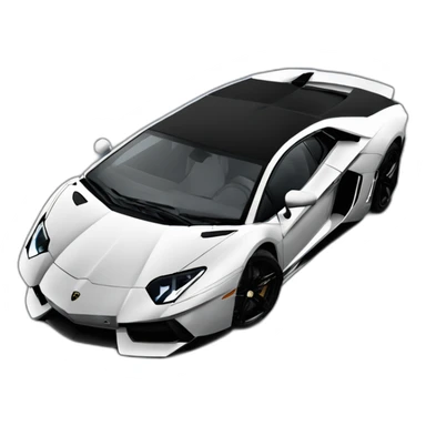 one lamgorghini aventador in black from outside sticker