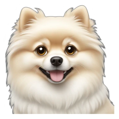 pomeranian white dog \ sticker