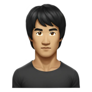 man asian bruce lee sticker