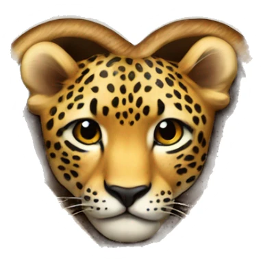 Corazón con estampado de leopardo  sticker