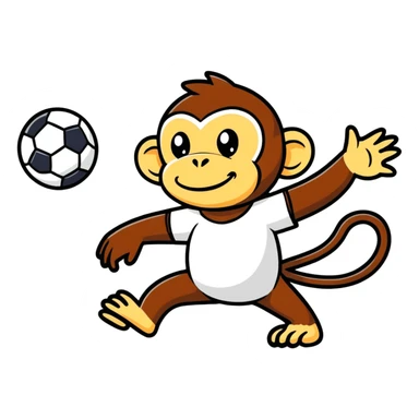  monkey football sticker