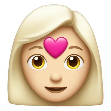 Heart face emoji with pink hearts sticker