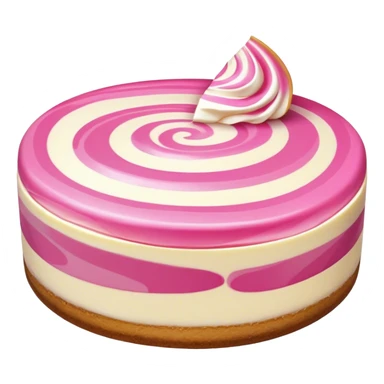 Pink swirl cheesecake sticker