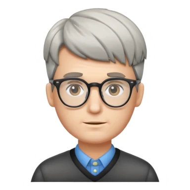 fotografo com cabelo degrade toupet sticker