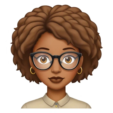 butch black woman with glasses sticker