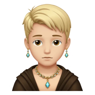 mysterious boy with jewelry sticker