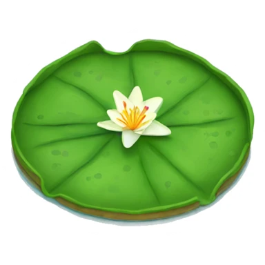 Sad lily pad sticker