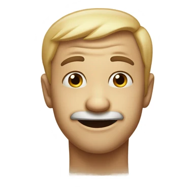 Smirking face stroaking its chin sticker