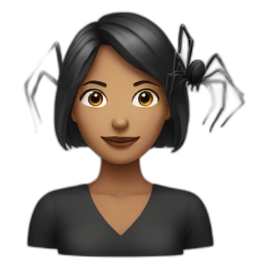 Woman with a Spider sticker