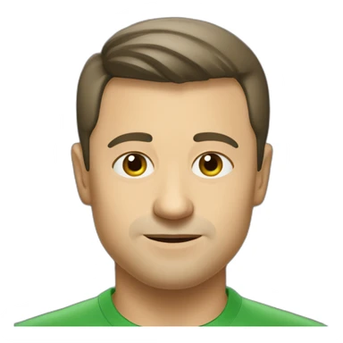 Volodymyr Zelensky with Green shirt sticker