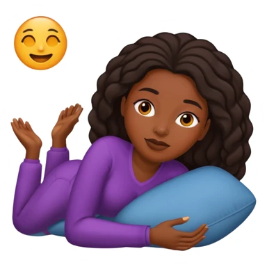 Chica negra acostada sticker