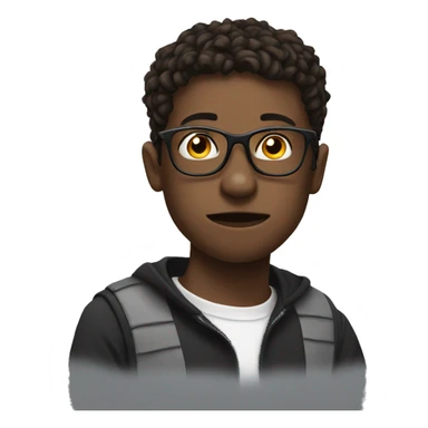 owen teenager with glasses and is addicted to a computer  sticker