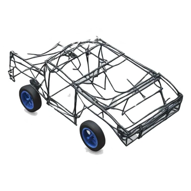 Wire frame rc car trigger sticker
