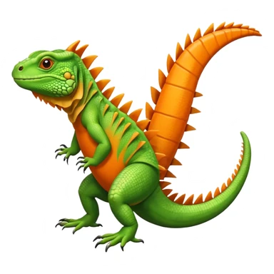 Patas de iguana naranja sticker