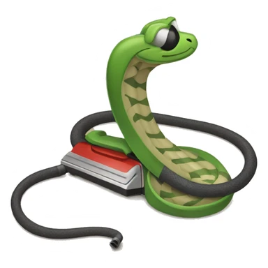 Snake vacuuming carpet sticker