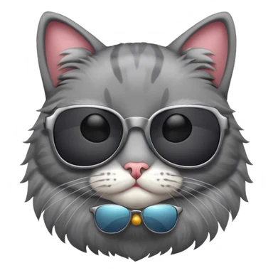 Cat wearing sunglasses sticker