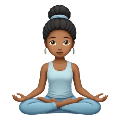Black girl meditating  sticker