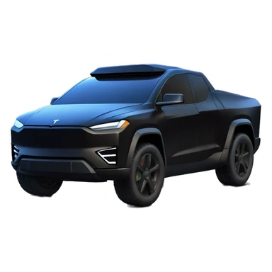 black tesla cybertruck sticker