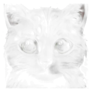 cat grey fur with white stains and green eyes sticker