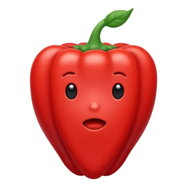 un piment qui pleure, effet 3D, ombres douces sticker