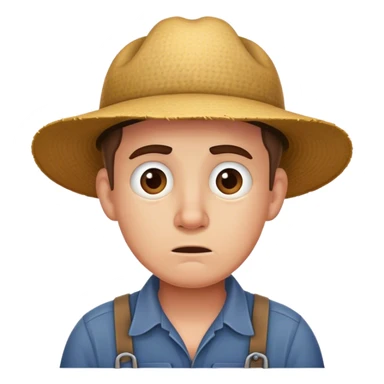 Agriculteur qui est perplexe et hésite sticker