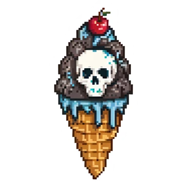 gothic ice cream sticker