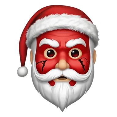 scary mask santa sticker