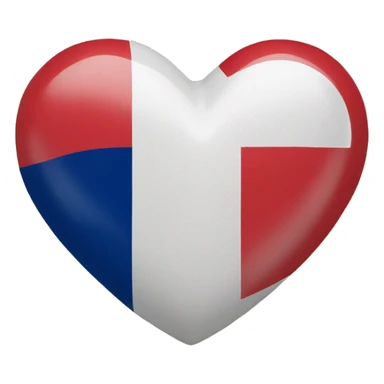 heart with french flag sticker