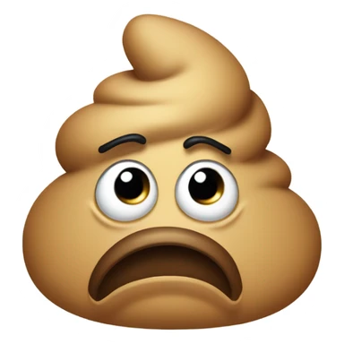 Unhappy poop sticker