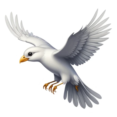 A bird flew towards the right side  sticker