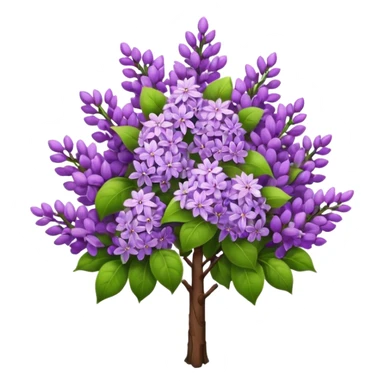 lilac flower bushes sticker