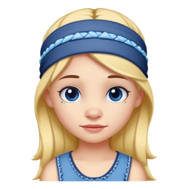 A girl wearing a headband with stitch on it ￼ sticker